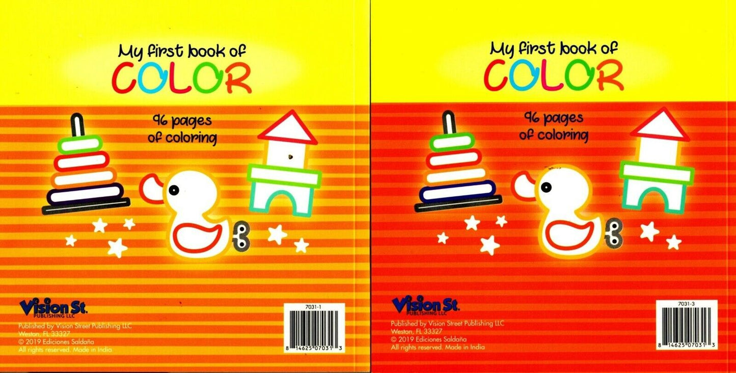 My First Book of Color - Coloring Book - v2 (Set of 2)