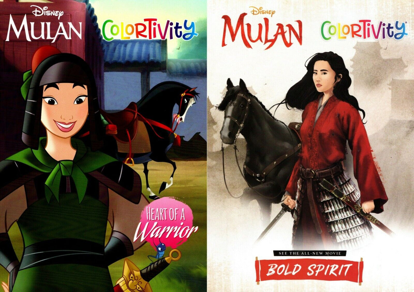 Colortivity Disney Mulan Coloring & Activity Book - Set of 2 Books