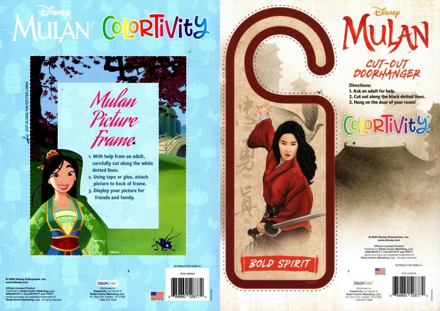 Colortivity Disney Mulan Coloring & Activity Book - Set of 2 Books