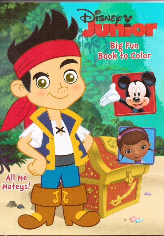 Disney Junior Big Fun Book to Color ~ All Me Mateys! Paperback Book