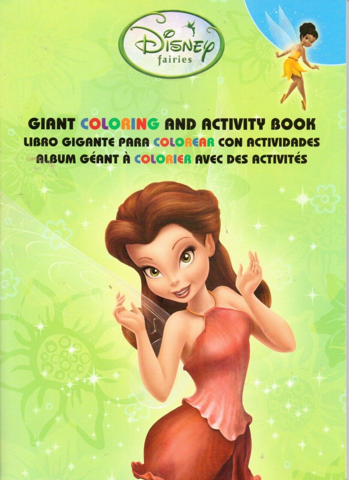 Disney Fairies Trilingual French, English & Spanish Giant Coloring Activity Book