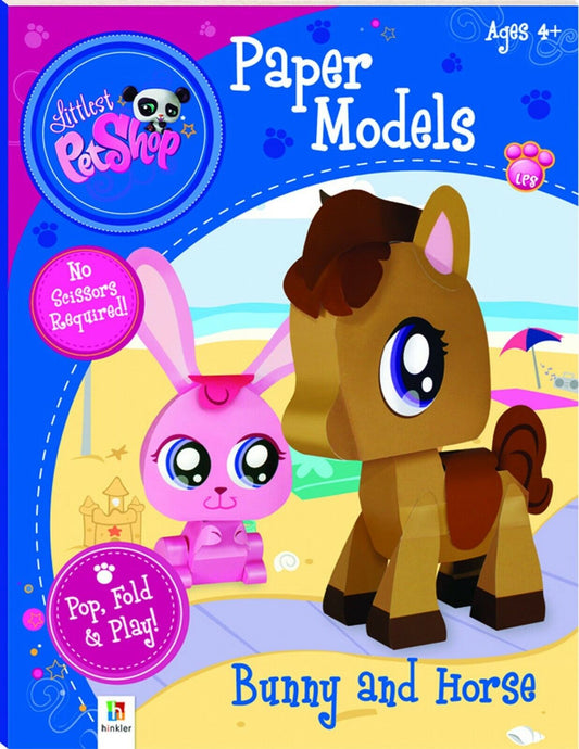 Littlest Pet Shop Bunny and Horse (Paper Model series) Paperback Book