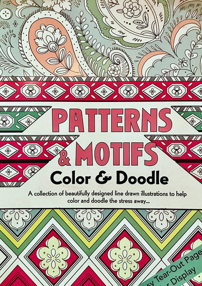 Patterns & motifs color & doodle Book