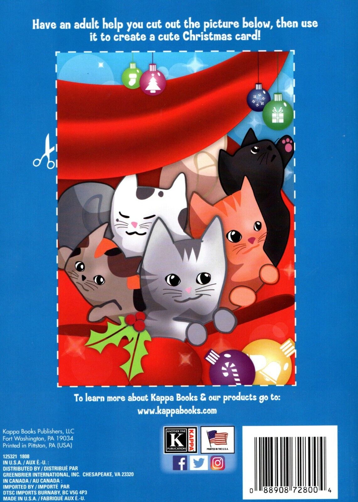 Christmas Edition Holiday Jumbo Coloring Book ~ A Very Kitten Christmas