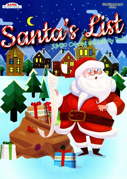 Christmas Edition Holiday Jumbo Coloring and Activity Book ~ Santa's List!