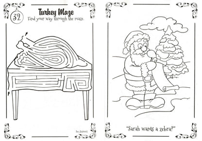 Christmas Edition Holiday Jumbo Coloring and Activity Book ~ Santa's List!