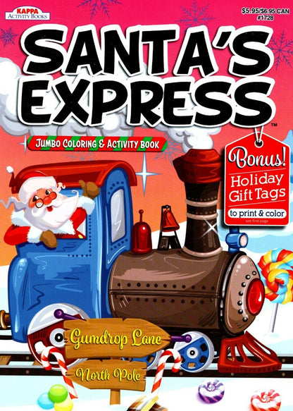 Christmas Edition Holiday Jumbo Coloring and Activity Book ~ Santa's Express