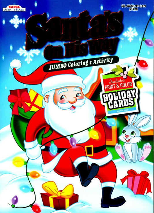 Christmas Holiday - Jumbo Coloring and Activity Book ~ Santa's on his Way