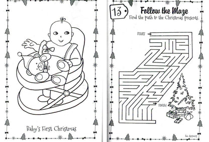 Christmas Holiday - Jumbo Coloring and Activity Book ~ Santa's on his Way