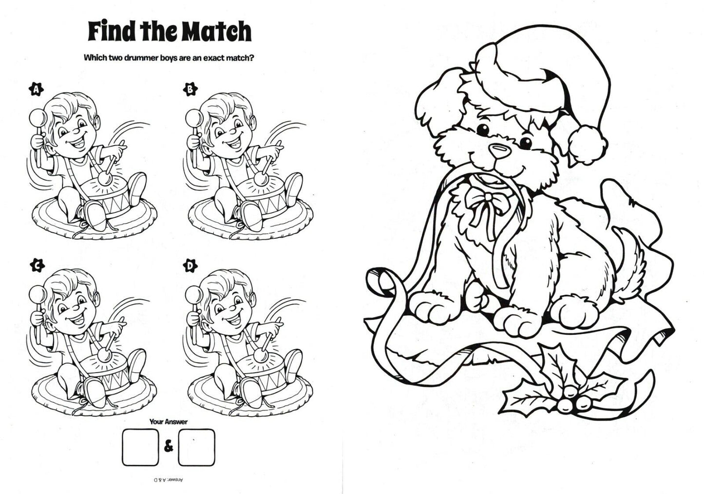 Christmas Holiday - Coloring and Activity Book ~ Fleece Navidad