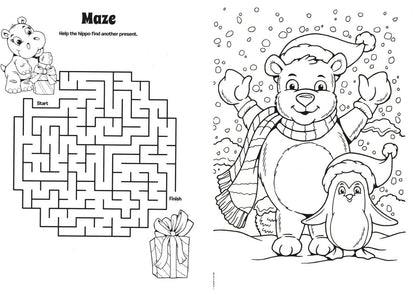 Christmas Holiday - Coloring and Activity Book ~ Let it Snow and Slow Ho! Ho!