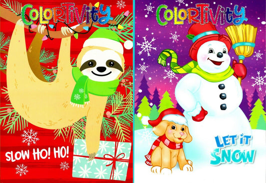 Christmas Holiday - Coloring and Activity Book ~ Let it Snow and Slow Ho! Ho!