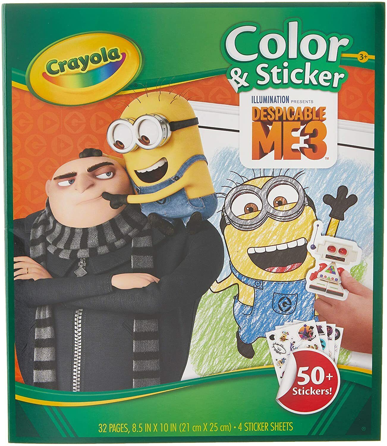 Crayola Despicable Me Color & Sticker Book, Gift for Kids, Age 3, 4, 5, 6 Styles