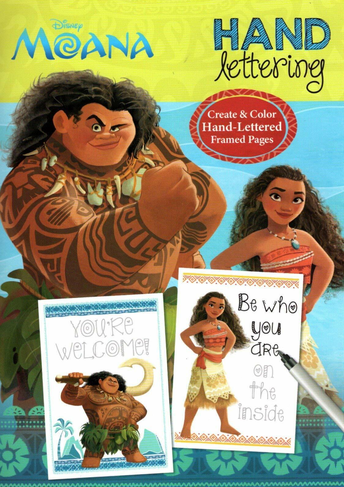 Disney Moana - Hand Lettering & Doodles Activity & Coloring Book