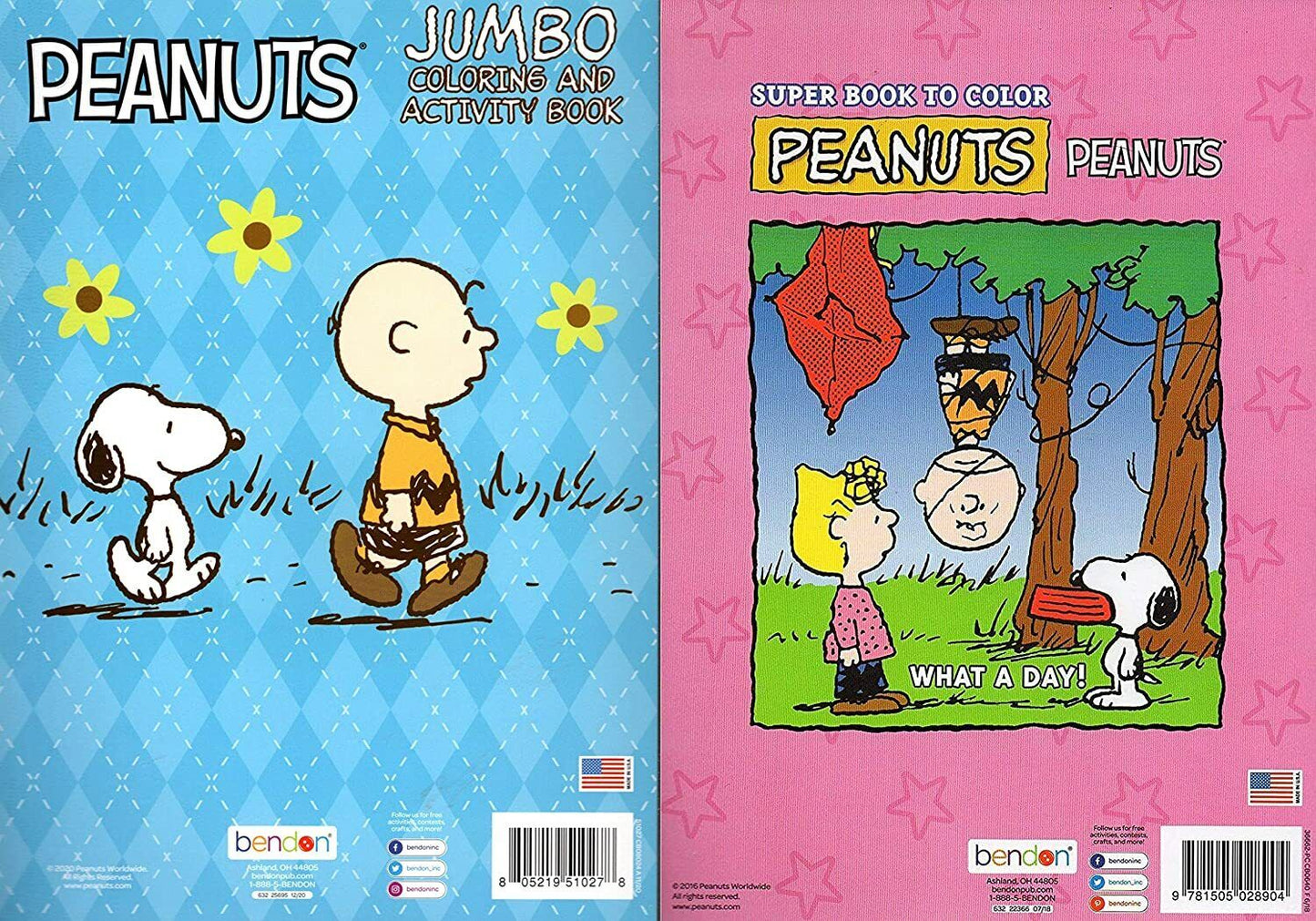 Peanuts Coloring & Activity Books - What a Day! and Man's Best Friend! (Set of 2 Pack)