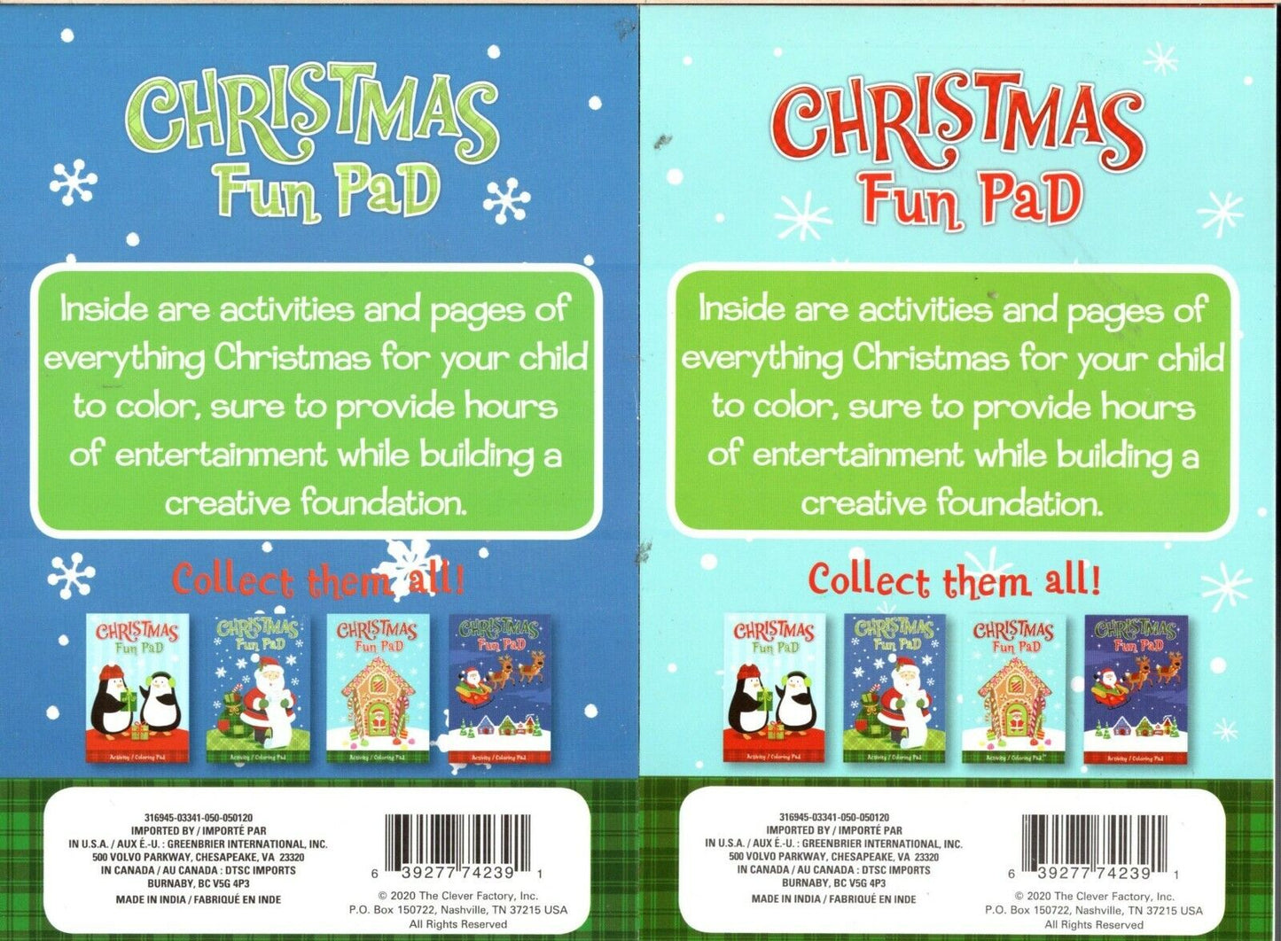 Kappa Books Christmas Play Pad - Coloring & Activity - (Set of 2) v4