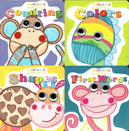 Sockheadz Colors, Counting, First Words, and / or Shapes Board Book