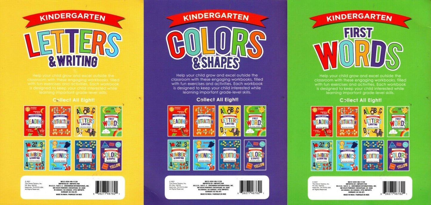 Good Grades Kindergarten Numbers & Counting, Colors & Shapes, Letters & Writing, First Words