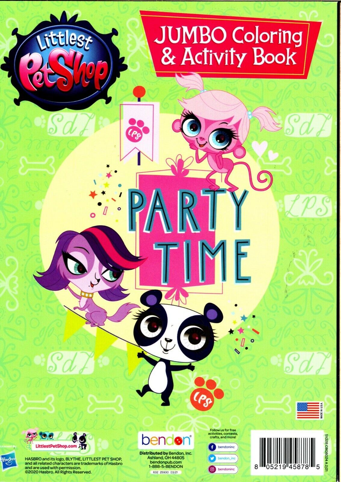 Littlest Pet-shop - Party Time - Jumbo Coloring & Activity Book