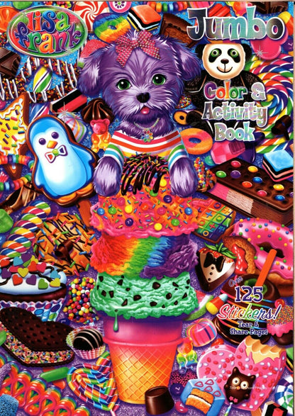 Lisa Frank - Jumbo Coloring & Activity Books Over 125 Stickers!