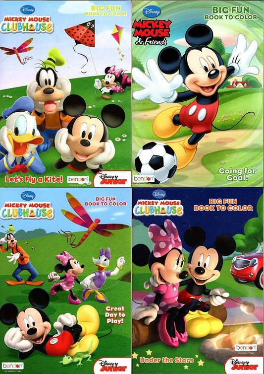 Disney Mickey Mouse Clubhouse - Big Fun Book to Color - (Set of 4 Books)