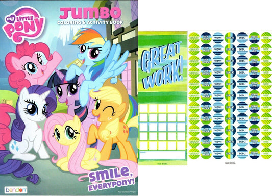 My Little Pony - Smile Every pony! - Jumbo Coloring & Activity Books + Award Stickers and Charts