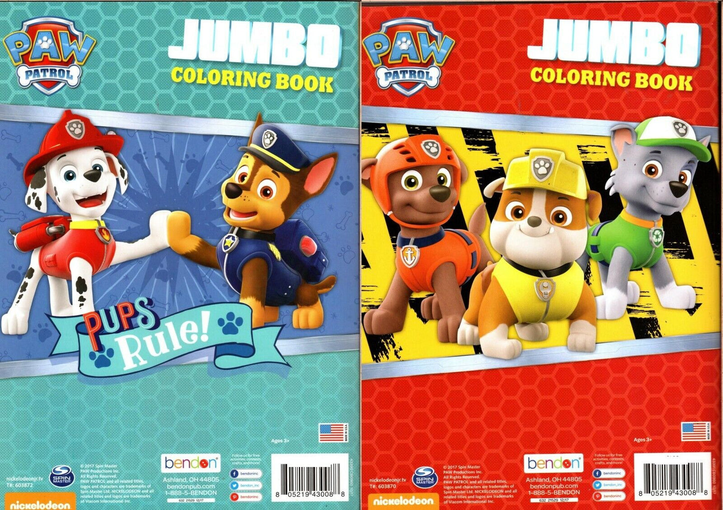 Paw Patrol - Pups on the & Pups Rule! - Jumbo Coloring & Activity Books + Award Stickers