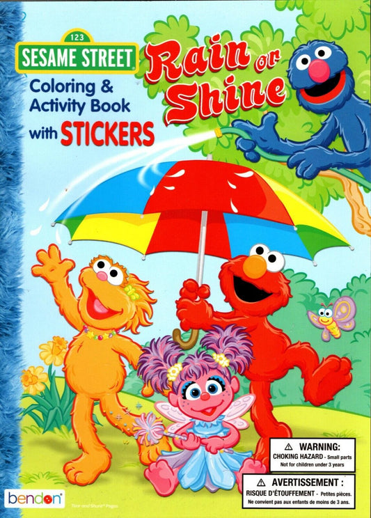 Sesame Street - Coloring & Activity Book with Stickers - Rain on Shine