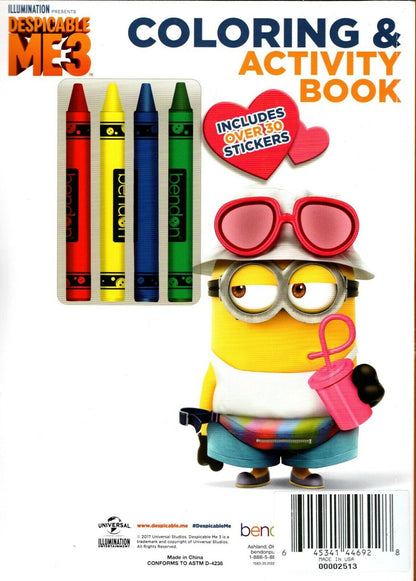 Despicable Me 3 - Coloring & Activity Book over 30 Stickers Included