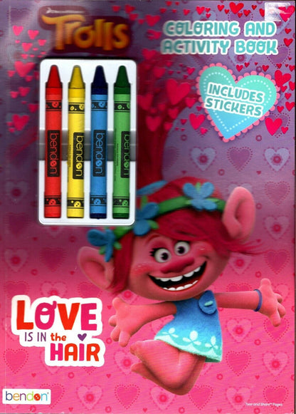 Trolls - Love is the Hair - Coloring & Activity Book with Includes Stickers