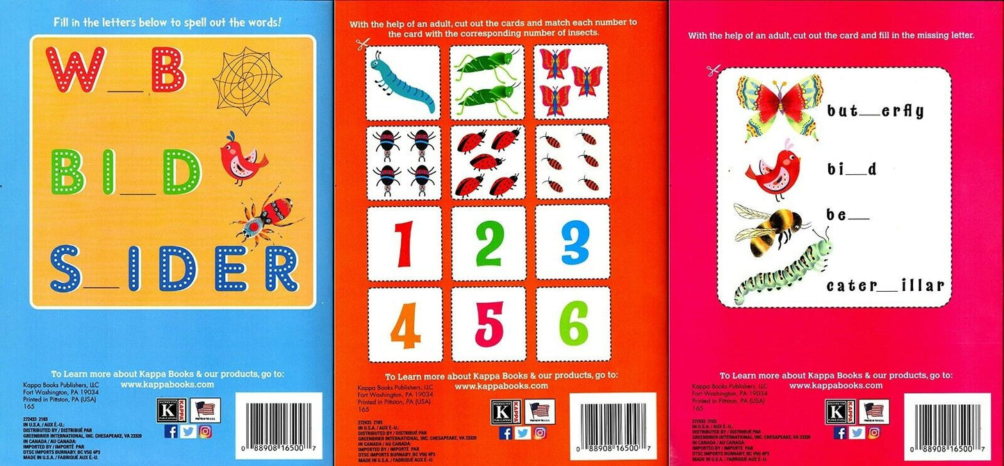 My First Book - Words, Math, Picture Dictionary - Coloring & Activity Books Set