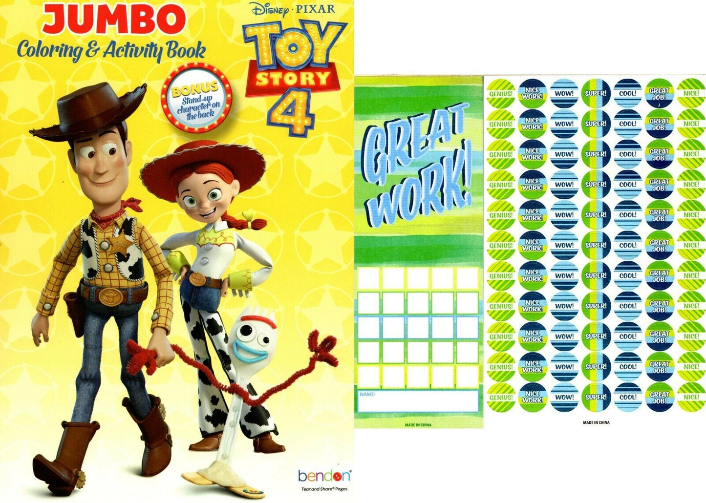 Toy Story 4 - Jumbo Coloring & Activity Book + Award Stickers and Charts