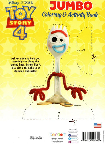 Toy Story 4 - Jumbo Coloring & Activity Book + Award Stickers and Charts