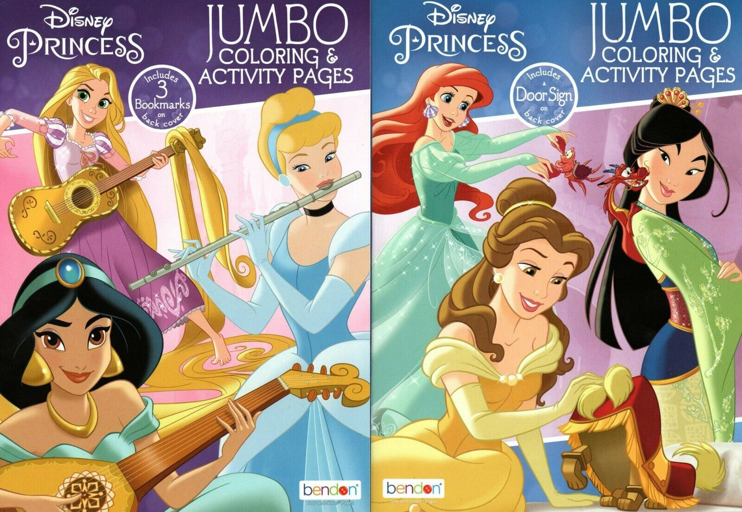 Disney Princess - Jumbo Coloring & Activity Book (Set of 2 Books)