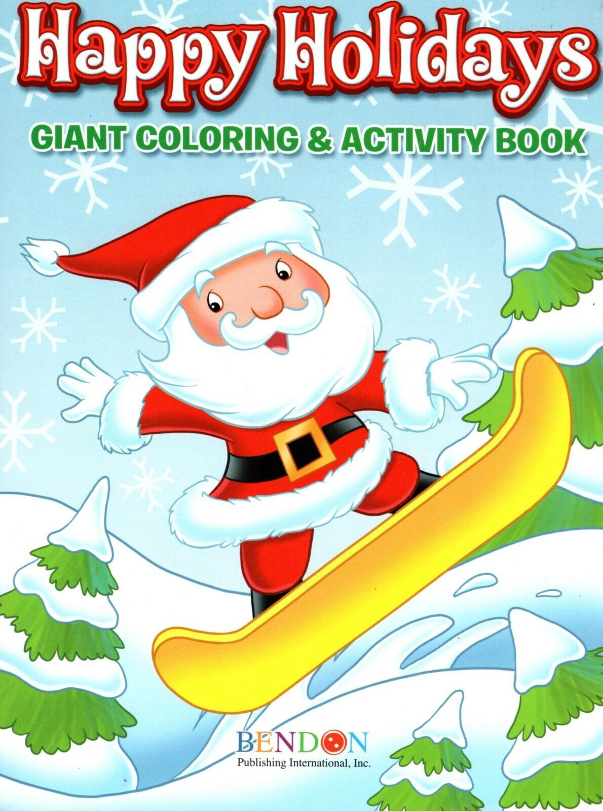 Christmas Edition Giant Coloring and Activity Book 160 Page ~ Happy Holidays