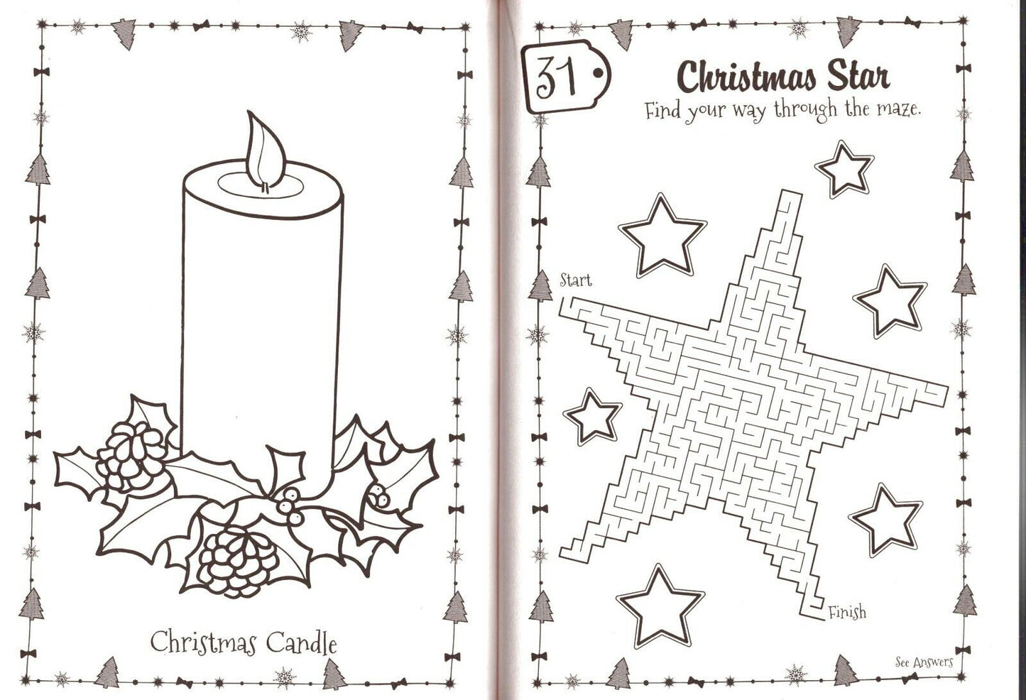 Christmas Edition Jumbo Coloring and Activity Book 160 Page - Santa`s Sleigh!