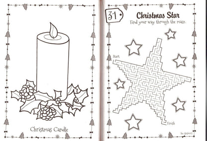 Christmas Edition Jumbo Coloring and Activity Book 160 Page - Santa`s Sleigh!