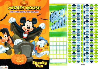 Disney Mickey Mouse - Spooky Fun - Halloween Big Fun Book to Color + Sticker