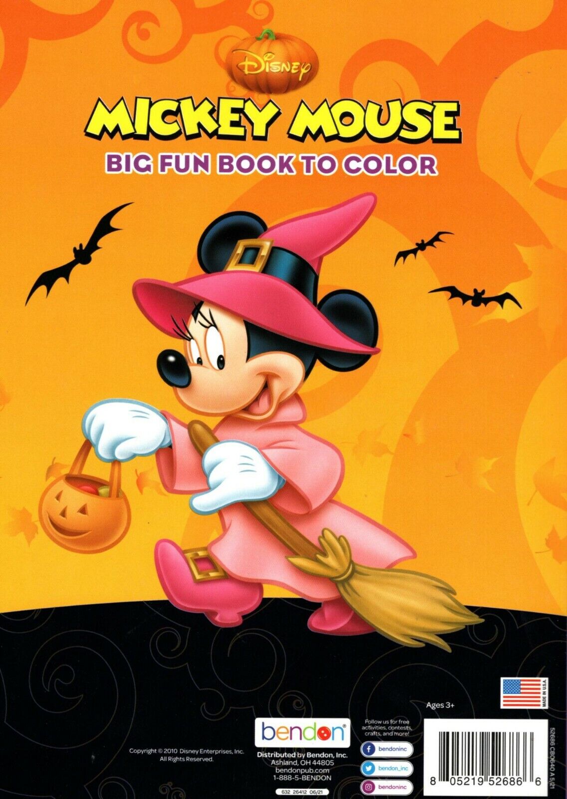 Disney Mickey Mouse - Spooky Fun - Halloween Big Fun Book to Color + Sticker