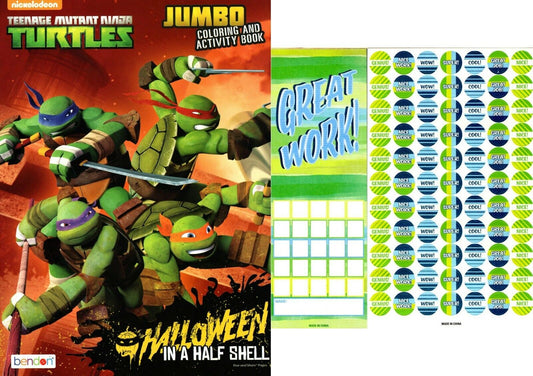 Teenage Mutant Ninja Turtles - Halloween Jumbo Coloring Book + Award Stickers