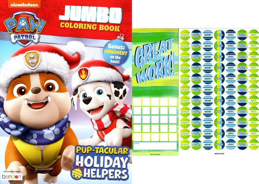 Paw Patrol - Jumbo Coloring & Activity Book - Pop-Tacular Holiday Helpers+ Stickers