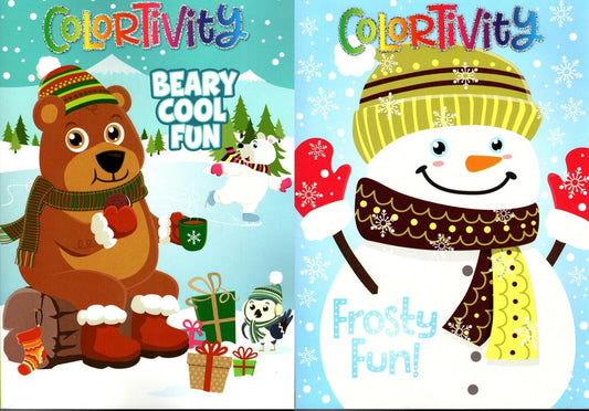 Coloring and Activity Book ~ Beary Cool Fun & Frosty Fun! (Set of 2 Books)