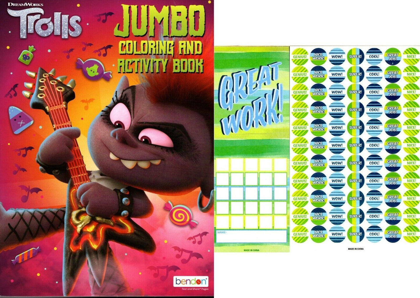 Trolls - Jumbo Coloring & Activity Book + Award Stickers and Charts v2