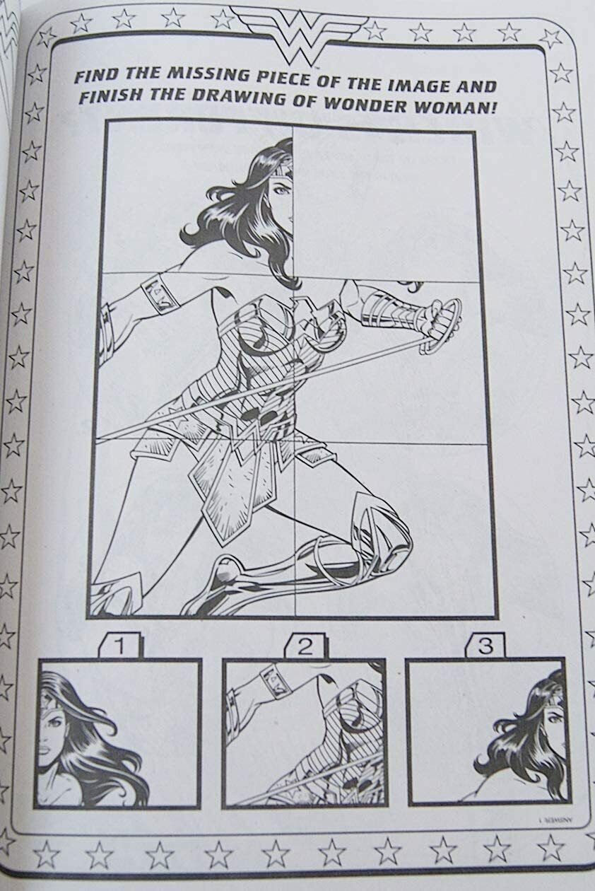 Wonder Woman Coloring and Activity Book with Bonus Stand