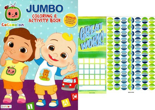 Jumbo Coloring & Activity Book - CoComelon + Award Stickers and Charts