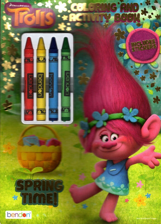 Trolls - Spring Time! - Coloring & Activity Book with Includes Stickers