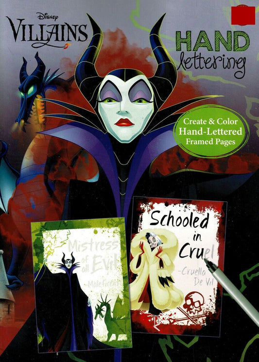 Disney Villains - Hand Lettering Activity & Coloring Book