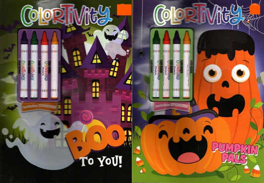 Halloween Book - Coloring and Activity Book ~ Pumpkin Pals & Boo to You!