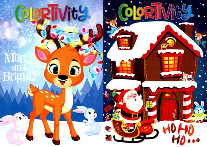 Christmas Holiday - Coloring and Activity Book ~ Ho, Ho, Ho & Merry and Bright