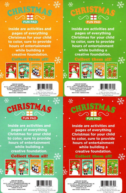 Christmas Play Pad - Coloring & Activity Books - (Set of 4)